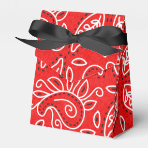 Country Western red bandana pattern party box