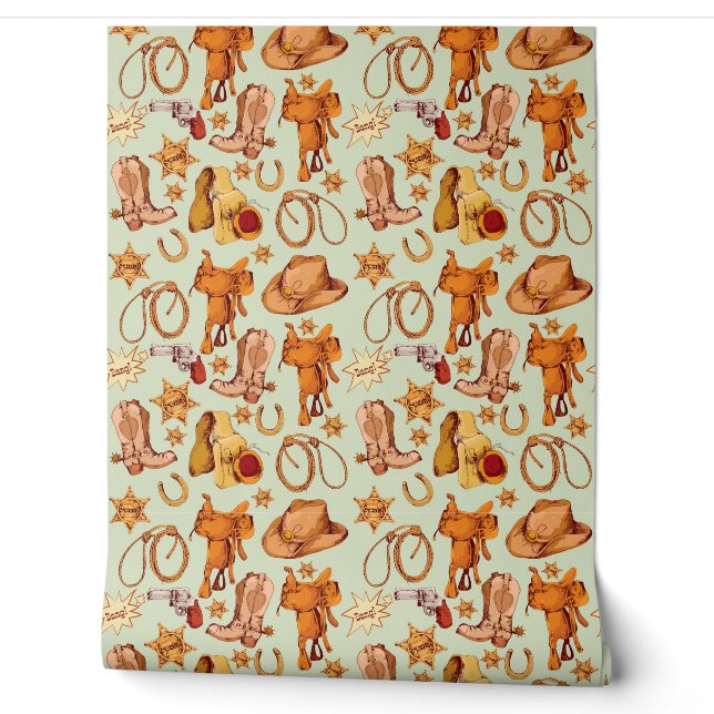 Country Western Riding Horses Cowboy Gear Wallpaper (Unrolling)
