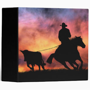 Country Western Roping Cowboy Horse and Steer Binder