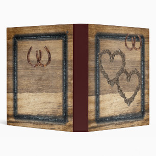 Country Western, Rustic, Horse Shoes Photo Album B Binder
