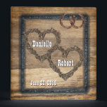 Country Western, Rustic, Horse Shoes Photo Album Binder<br><div class="desc">Country Rustic Wood background with Grape Vine Hearts and Old Horse Shoes.  Personalize with names,  monogram or initials. Wonderful bridal shower or wedding gift. ALL DESIGN ELEMENTS ARE PRINTED,  NOT ACTUAL WOOD.</div>