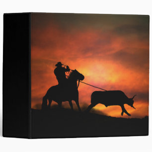 Country Western Steer Roping Southwestern Binder