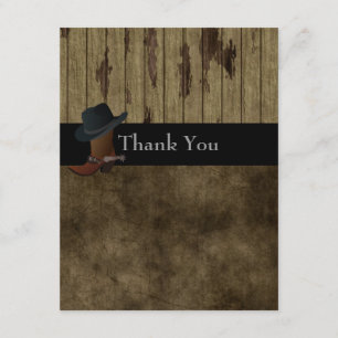 Country Western Thank You ,Wedding,Birthday Manly Card