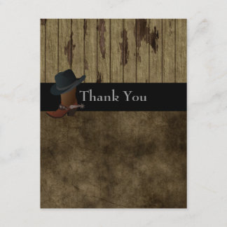 Country Western Thank You ,Wedding,Birthday Manly Card