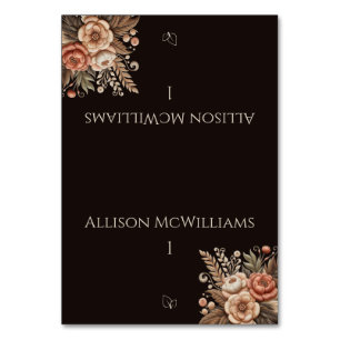 Country Western Wedding Flowers- Vegetarian Table Number