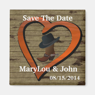 Country Western WEDDING Save The DATE Magnet