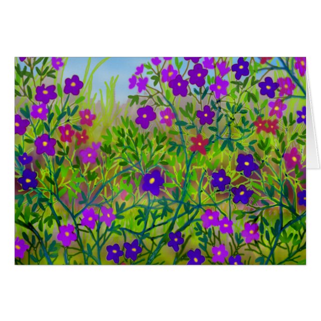 Country Wildflowers Card (Front Horizontal)