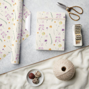 Country Wildflowers Fairy Garden Wrapping Paper