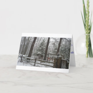 Country Winter Scene Holiday Card