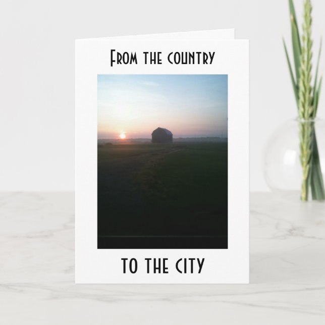 COUNTRY WISHES SENT TO THE CITY HOLIDAY CARD (Front)