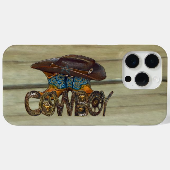 Country Wood Cowboy Case-Mate iPhone Case (Back (Horizontal))