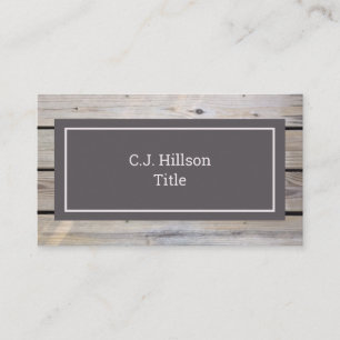Country Wood Grain Business Card