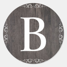Country Wood  Monogram sticker