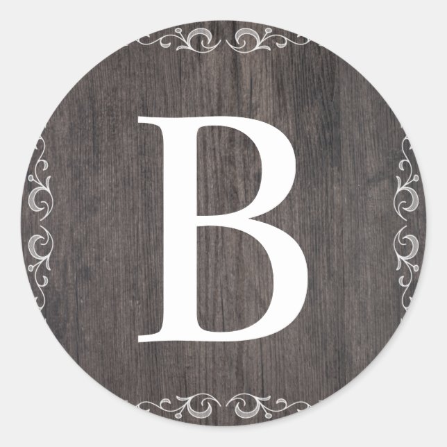 Country Wood  Monogram sticker (Front)