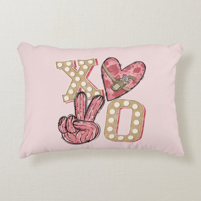 Country XOXO – Wild West Love Accent Pillow (Front)