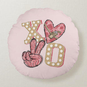Country XOXO – Wild West Love Round Pillow