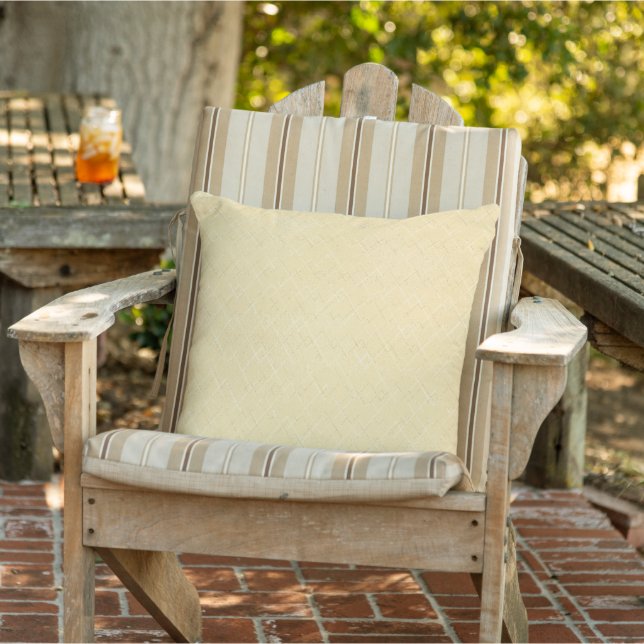 Country yellow faux textured pattern outdoor pillow (Chair)