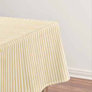 Country Yellow Pin Stripe Tablecloth