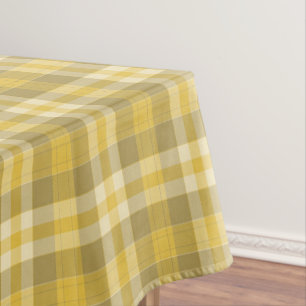 Country Yellow Plaid Tablecloth