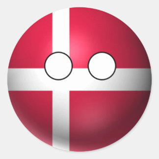 Countryball Denmark - Neutral Expression Classic Round Sticker
