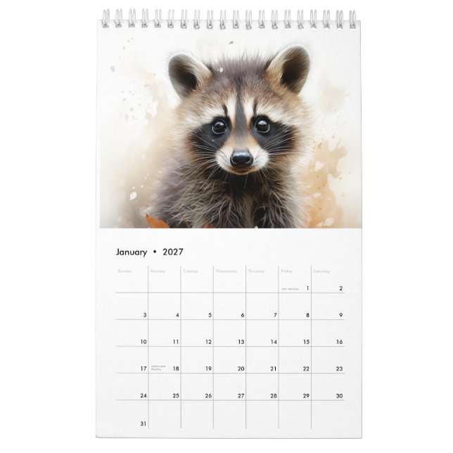 Countryside Animals Calendar (Jan 2027)