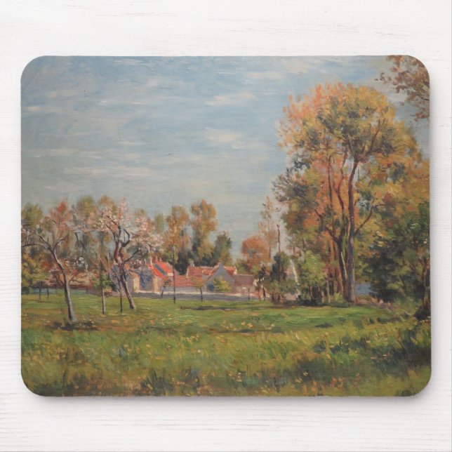 Countryside around Lagny, France (Rural Landscape) Mouse Pad (Front)