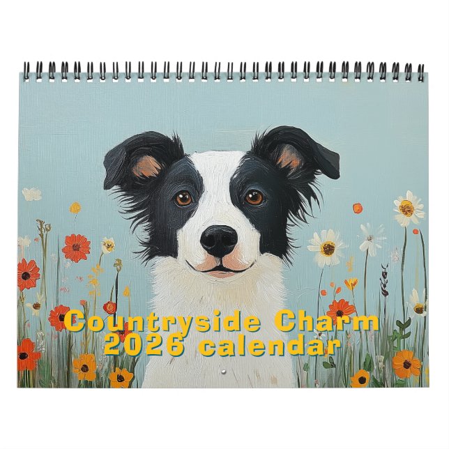 Countryside Charm 2026 Folk Art Wall Calendar (Cover)