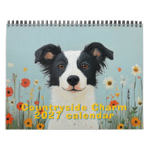 Countryside Charm 2026 Folk Art Wall Calendar