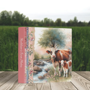Countryside Charm: Cow & Calf by Stream Album Binder