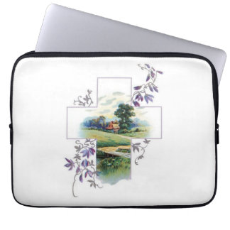 Countryside Christian Cross Laptop Sleeve