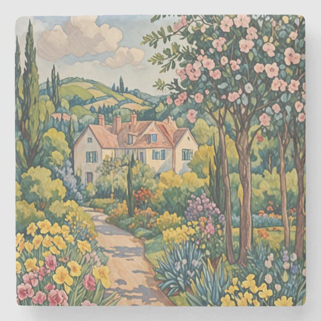  Countryside Haven Stone Coaster (Front)