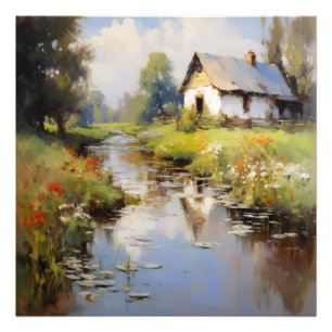 Countryside Landscape Impressionism Photo Print