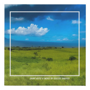 Countryside Landscape of Saint Kitts  Faux Canvas 