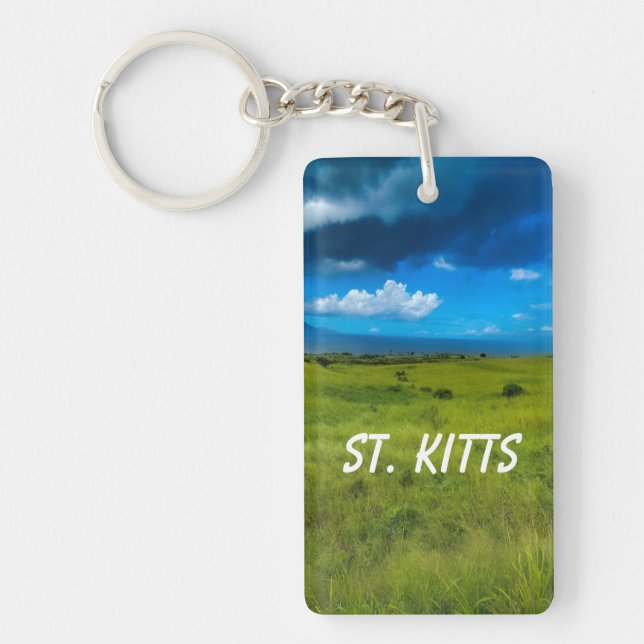 Countryside Landscape of Saint Kitts  Keychain (Front)