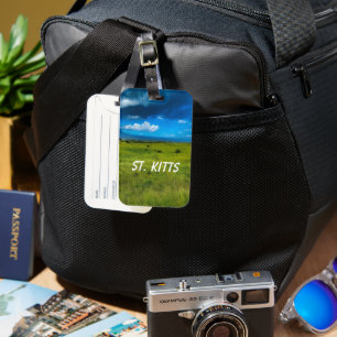 Countryside Landscape of Saint Kitts Luggage Tag