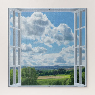 Countryside Landscape Window View Jigsaw Puzzle