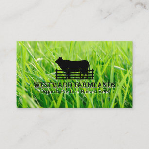 Countryside Livestock Logo Grass Business Card