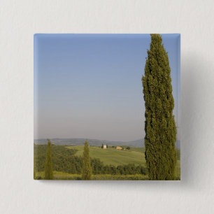 Countryside near Pienza. Val d'Orcia, Siena 2 Inch Square Button