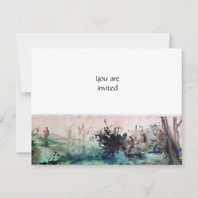 COUNTRYSIDE OF MAREMMA /TUSCANY LANDSCAPE INVITATION (Front)