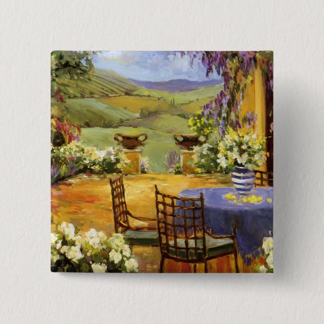 Countryside Terrace 2 Inch Square Button (Front)