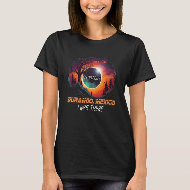 Countryside Total Solar Eclipse 2024 Durango Mexic T-Shirt (Front)