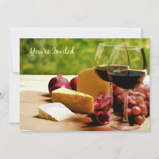 Countryside Wine, Cheese & Fruit You're Invited Invitation