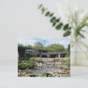 County Bridge and the River Calder, Sowerby Bridge Postcard