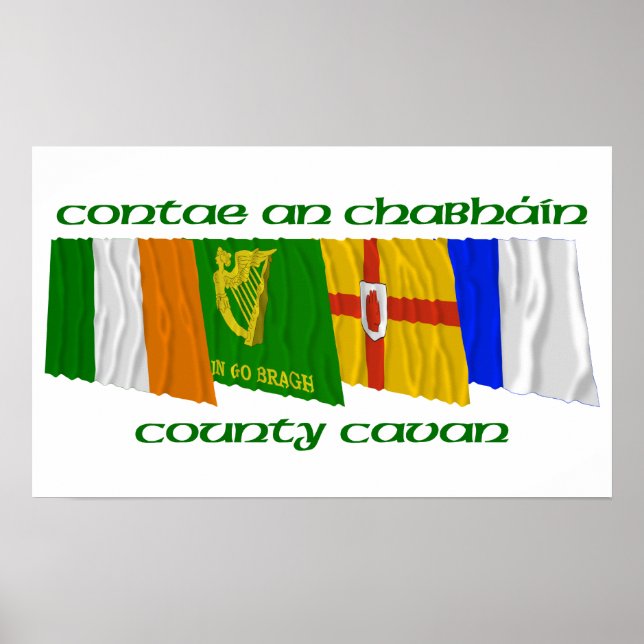 County Cavan Flags Poster (Front)