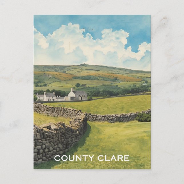 County Clare Ireland Postcard (Front)
