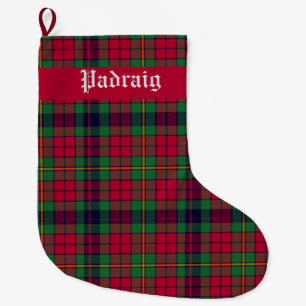 County Clare Tartan Customizable Large Christmas Stocking