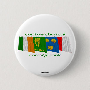 County Cork Flags 2 Inch Round Button