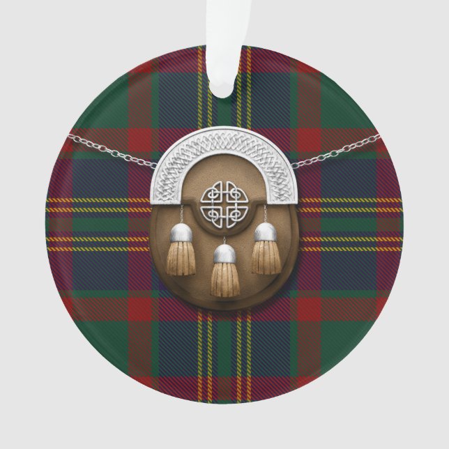 County Cork Irish Tartan And Sporran Ornament (Front)
