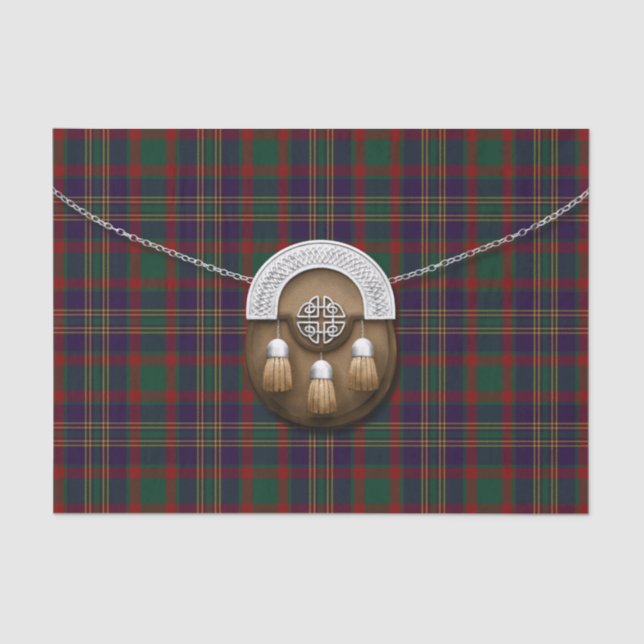 County Cork Irish Tartan And Sporran Tissue Paper (Front)