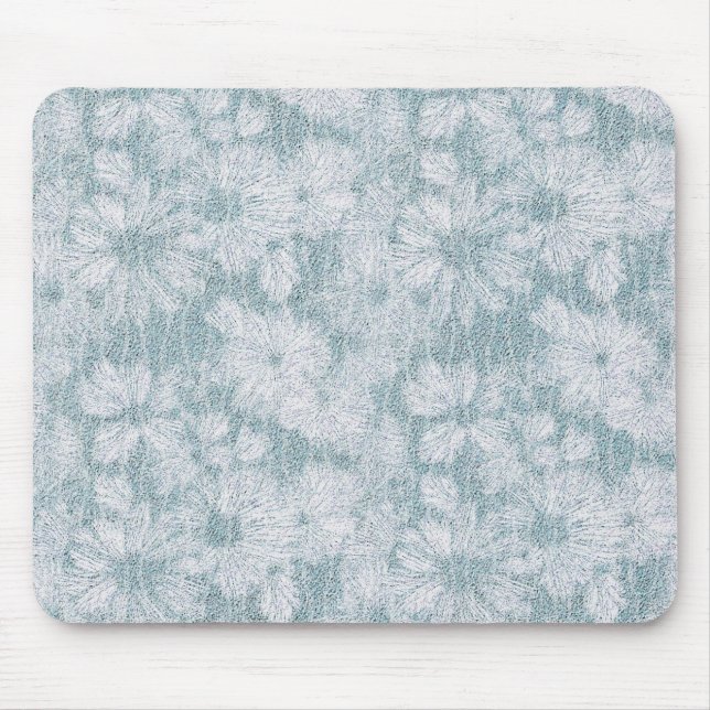 County Cottage Velvety Blue Daisy  Mouse Pad (Front)